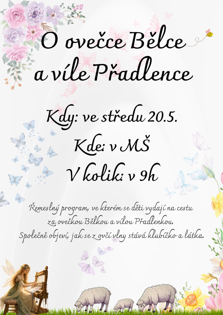 Kapičky O ovečce Bělce a víle Přadlence